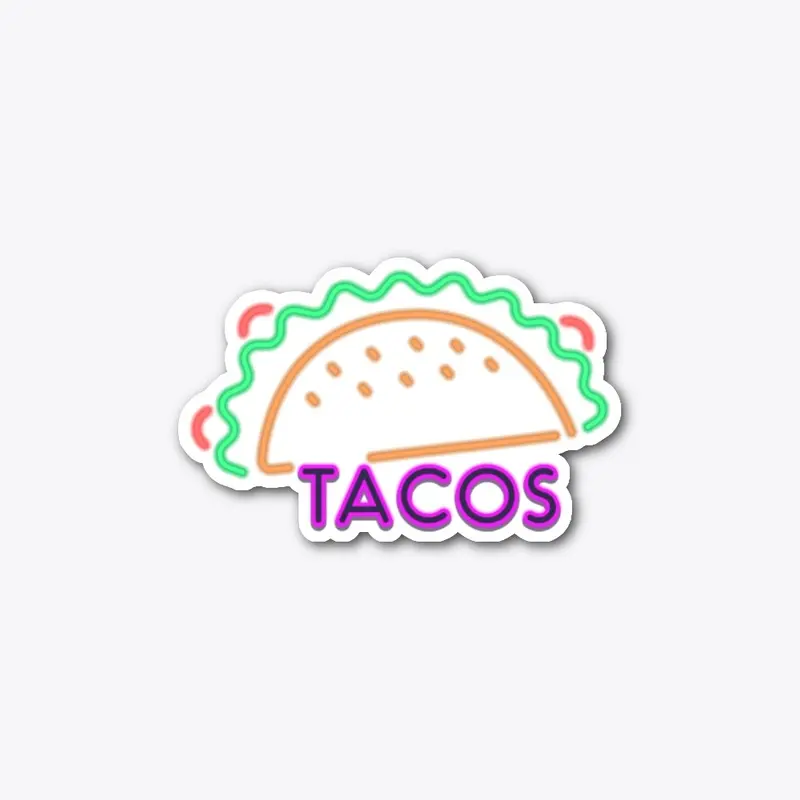 Neon Taco Sticker